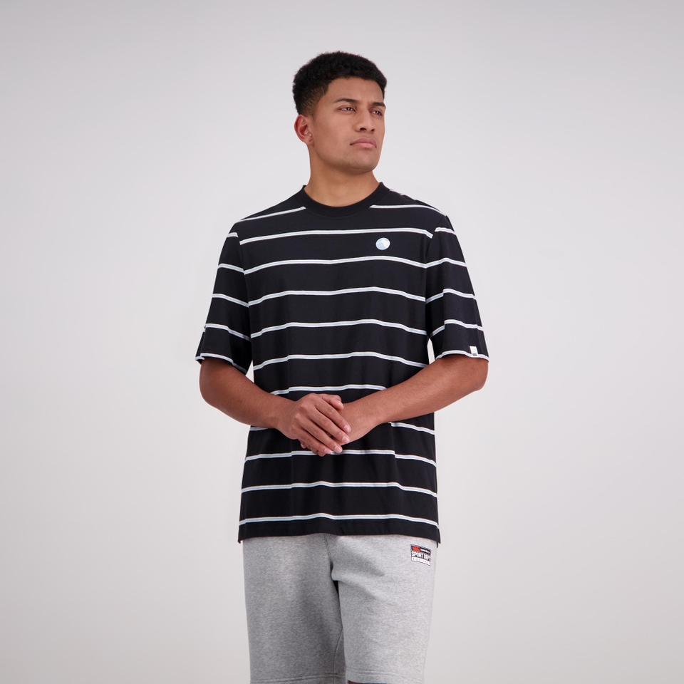 MENS SS YARN DYE T-SHIRT JET BLACK