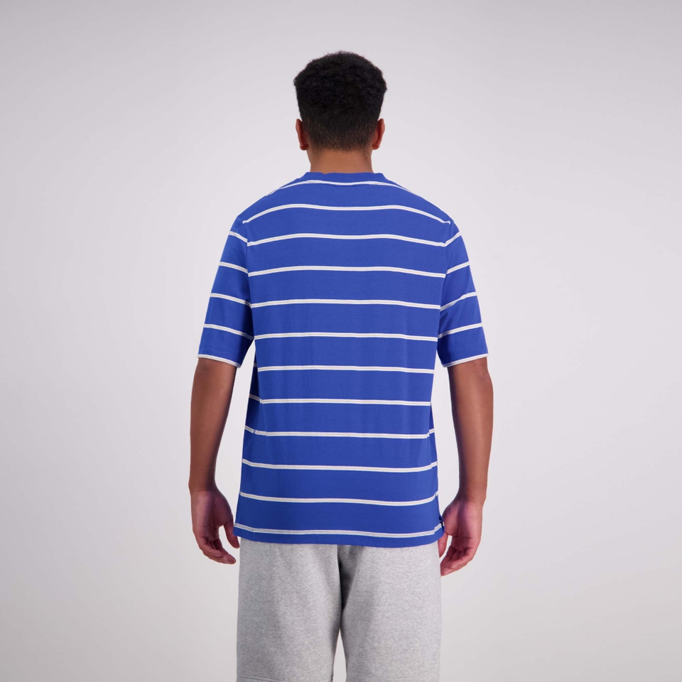Mens Ss Yarn Dye T-Shirt Turkish Sea