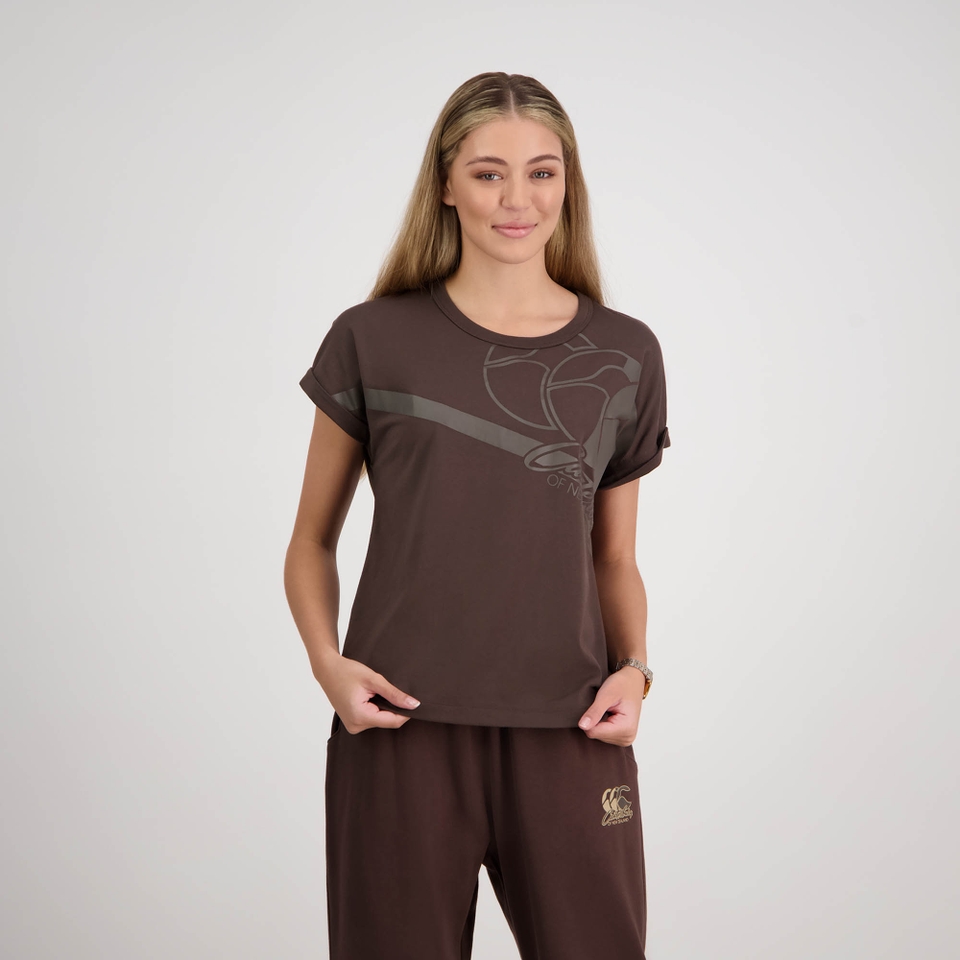 Women Clash Oversize T-Shirt Turkish Coffee