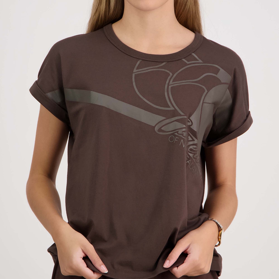 Women Clash Oversize T-Shirt Turkish Coffee