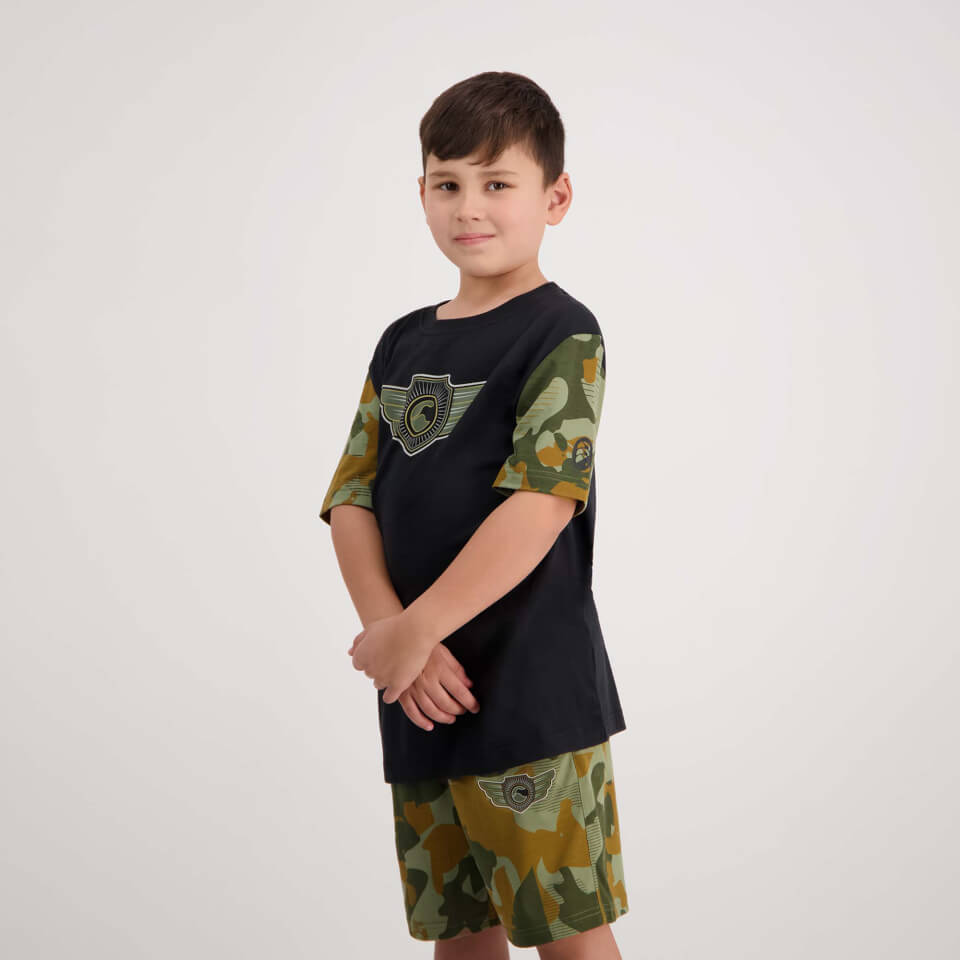 Kids Forcece Crest T-Shirt Jet Black