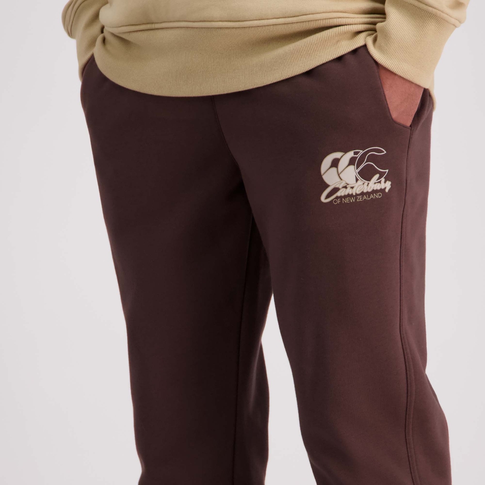 MENS CLASH STRAIGHT LEG 32IN TRACKPANT TURKISH COFFEE