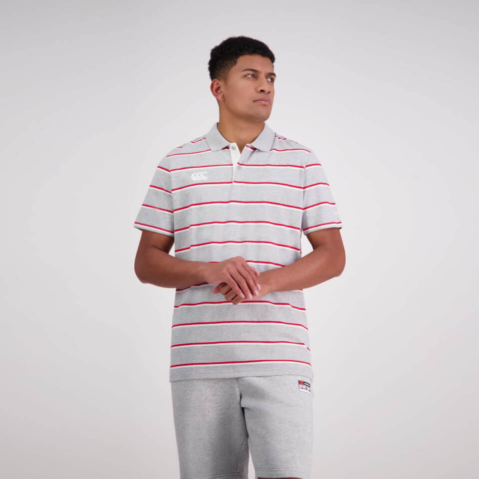 Canterbury M Yarn Dye Stripe Ss Polo Classic Marle