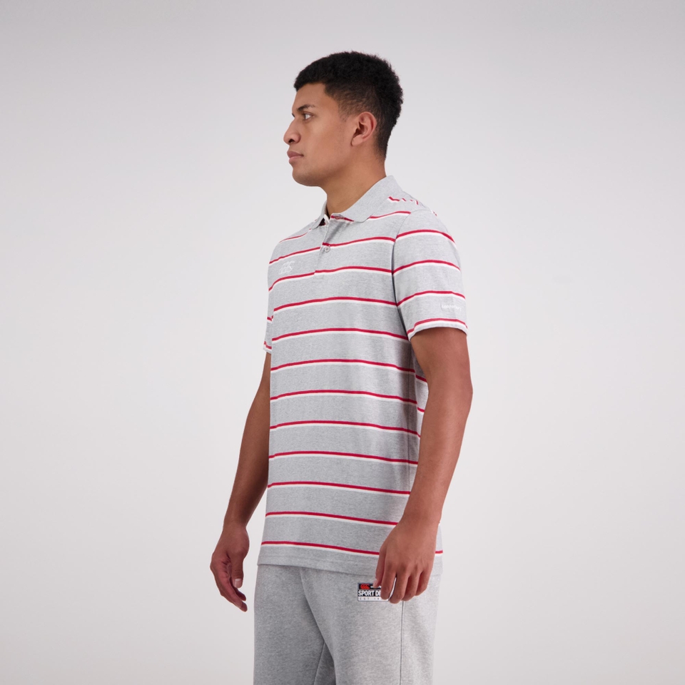 Mens Yarn Dye Stripe Ss Polo Classic Marle