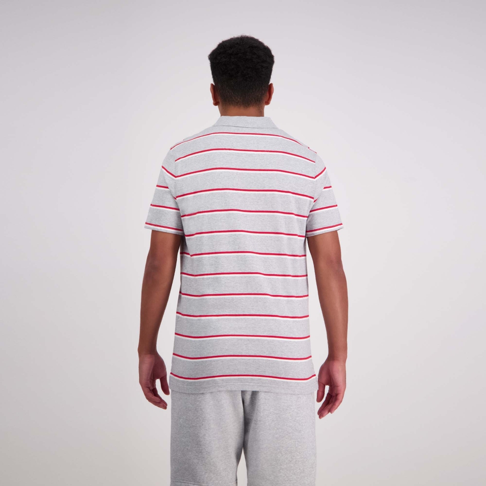 Mens Yarn Dye Stripe Ss Polo Classic Marle