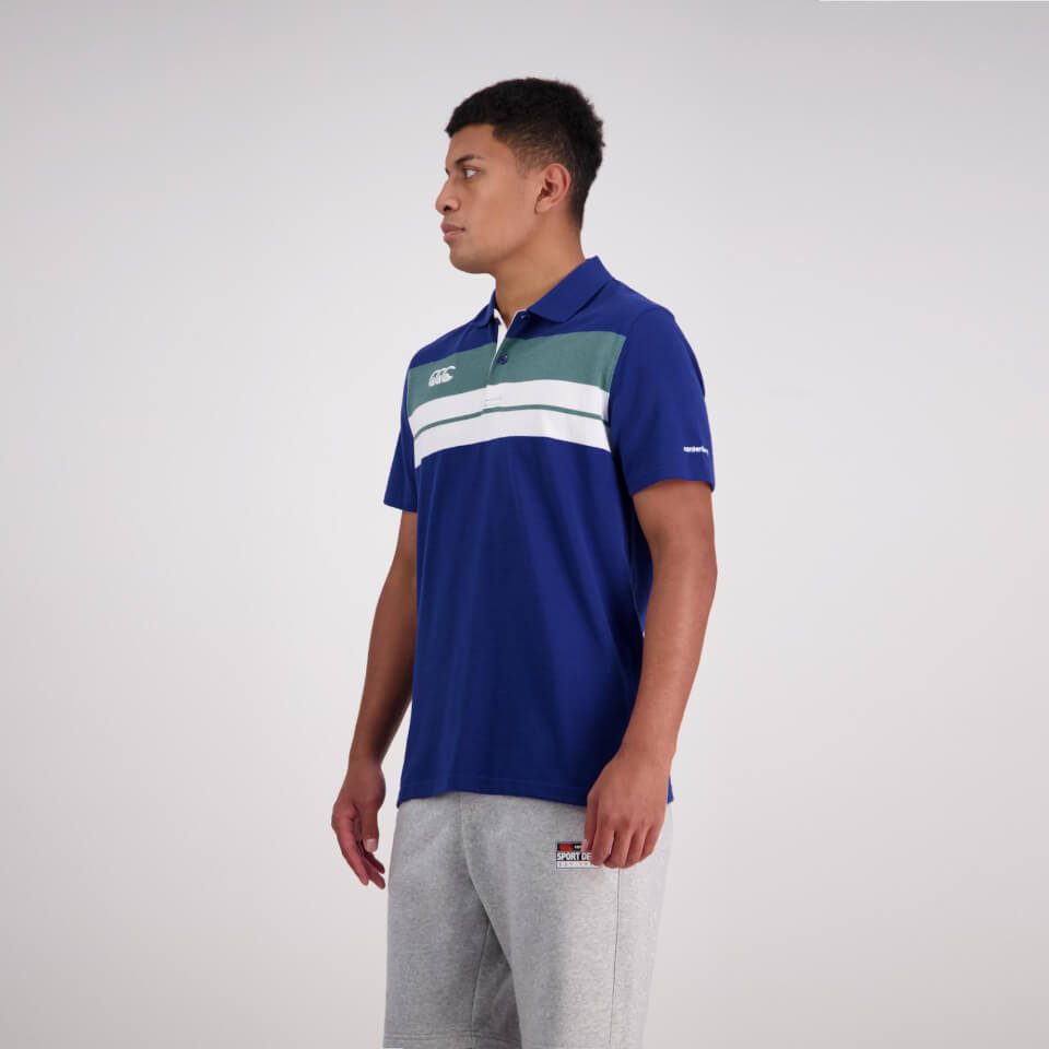 Mens Chest Stripe Ss Polo Limoges