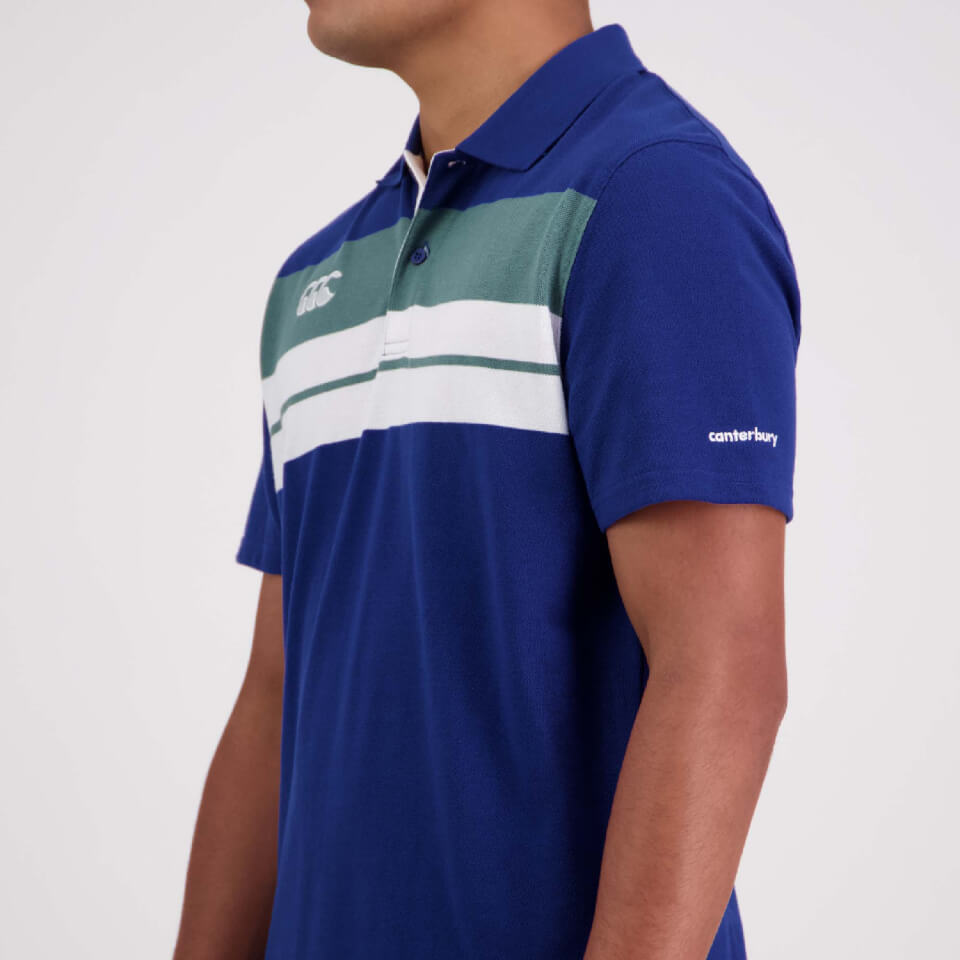 Mens Chest Stripe Ss Polo Limoges