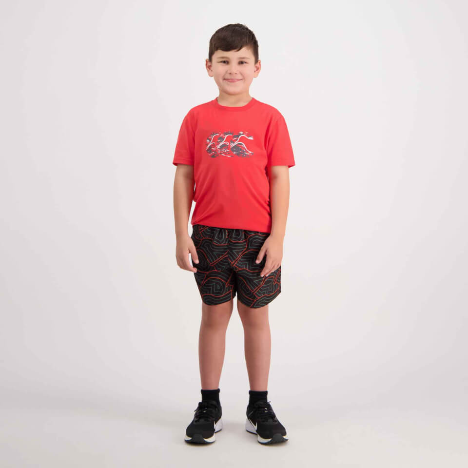 Kids Aop Swim Tactic Short Sea Pine