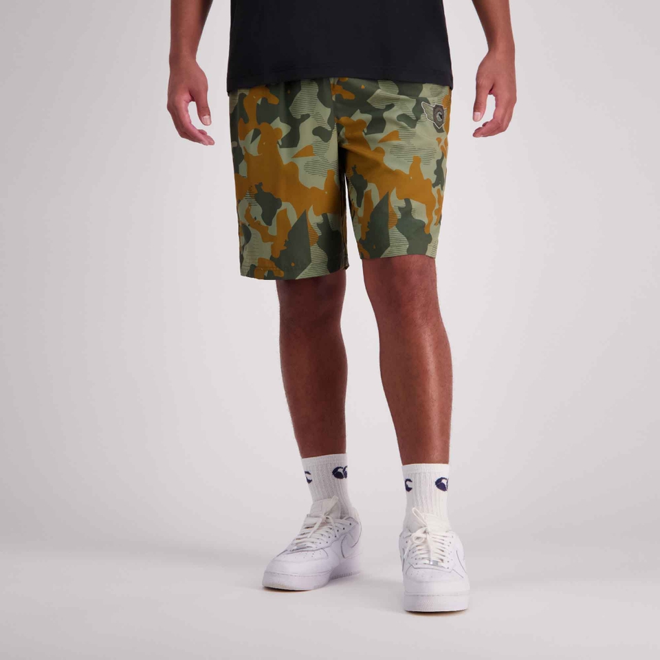 MENS FORCE VAPODRI 9IN AOP WOVEN SHORT BEETLE