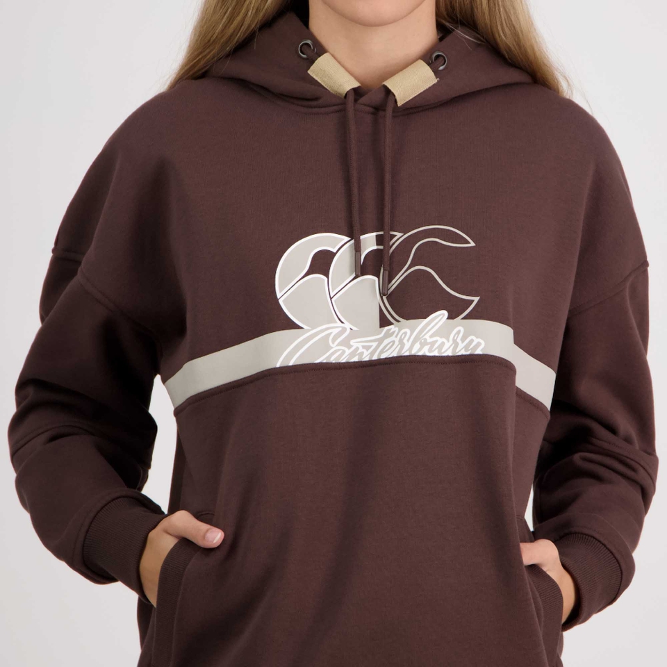 Women Clash Hoodie Turkish Coffee