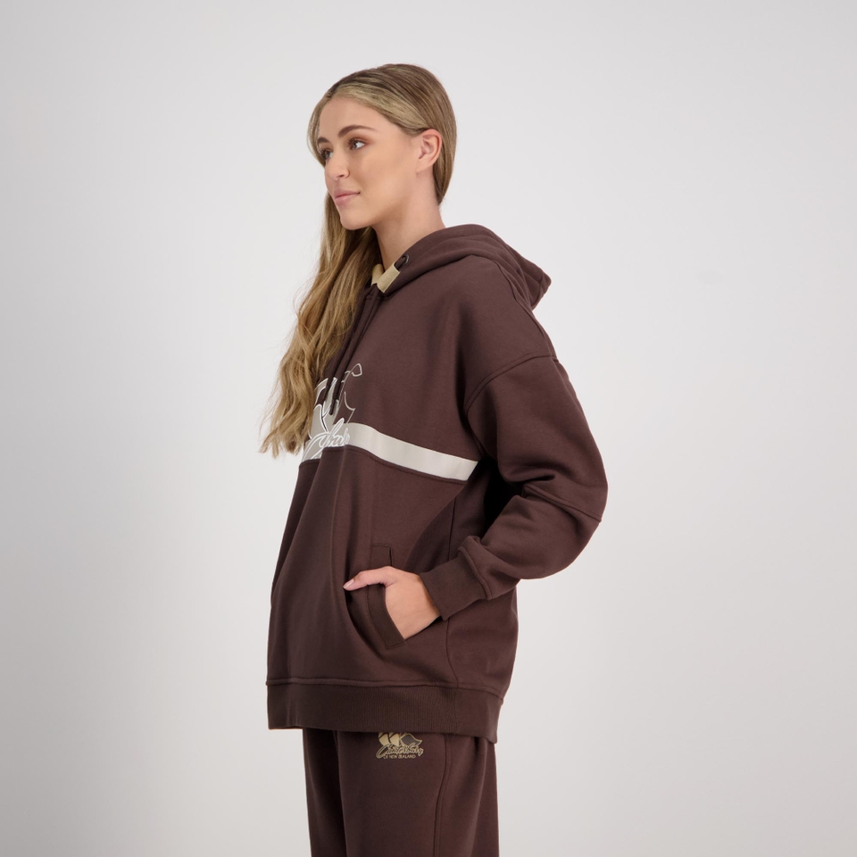 Women Clash Hoodie Turkish Coffee