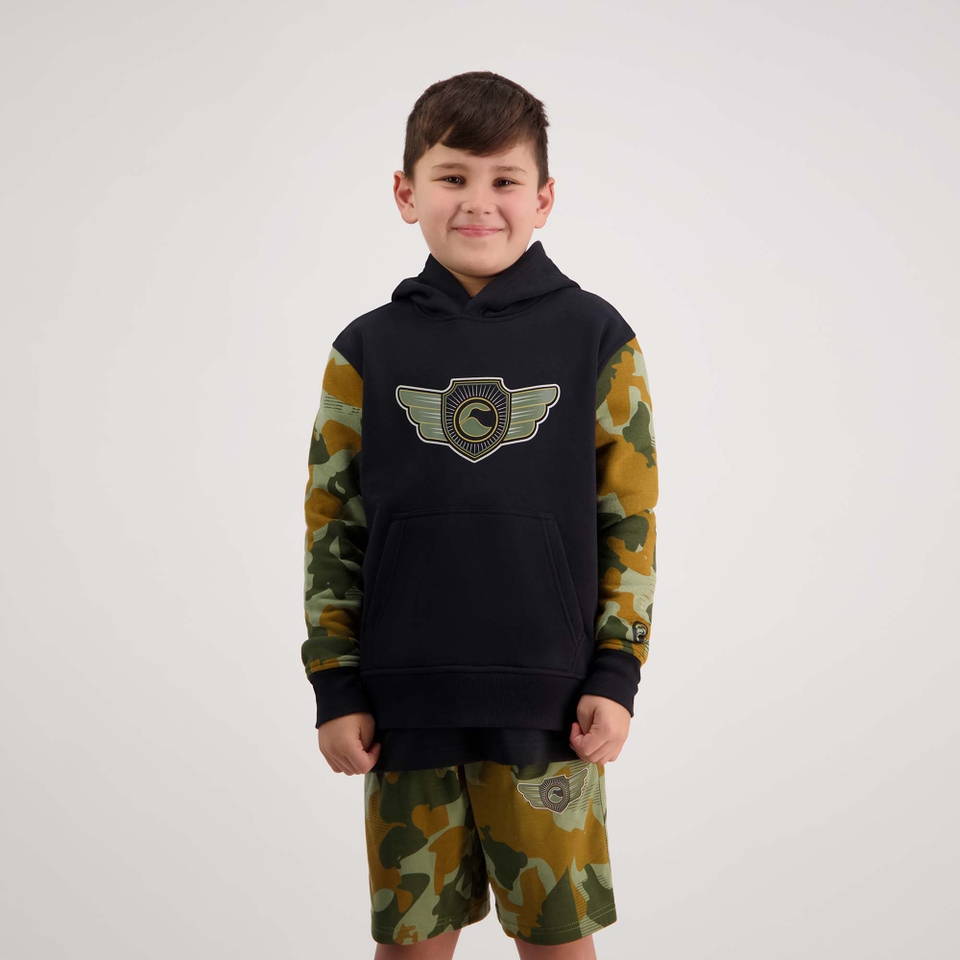 KIDS FORCE CREST OH HOODIE JET BLACK
