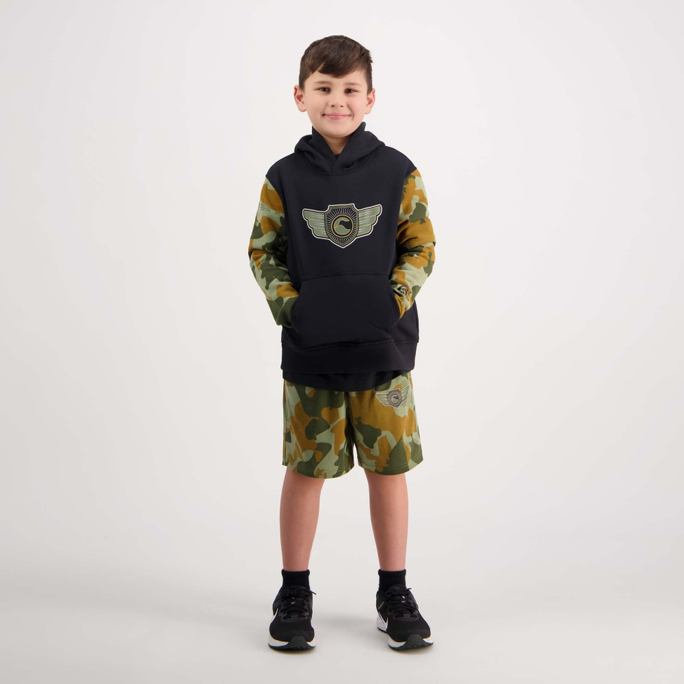 KIDS FORCE CREST OH HOODIE JET BLACK