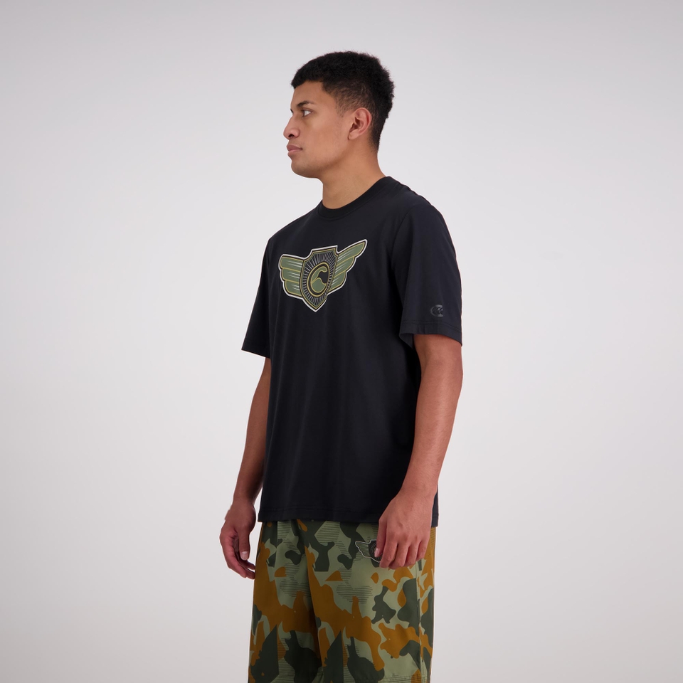 MENS FORCE CREST T-SHIRT JET BLACK