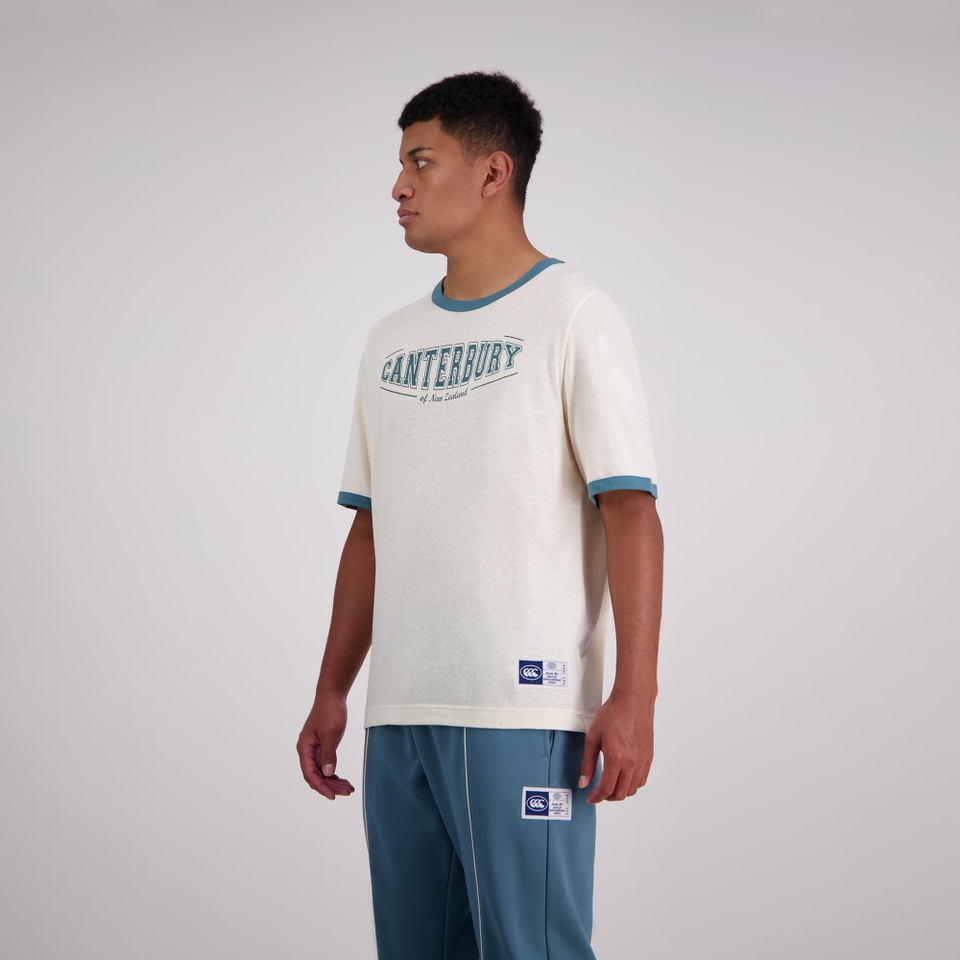 MENS CAPTAIN RINGER T-SHIRT ANTIQUE WHITE- 59