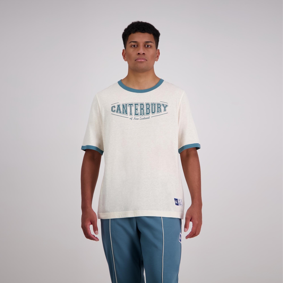 MENS CAPTAIN RINGER T-SHIRT ANTIQUE WHITE- 59