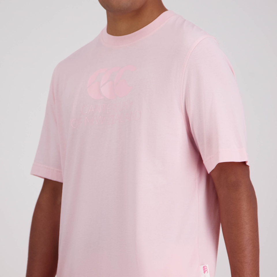 MENS CNZ LARGE LOGO T-SHIRT ALMOND BLOSSOM