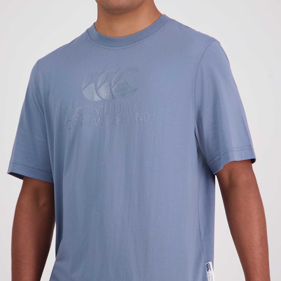MENS CNZ LARGE LOGO T-SHIRT BLUE MIRAGE