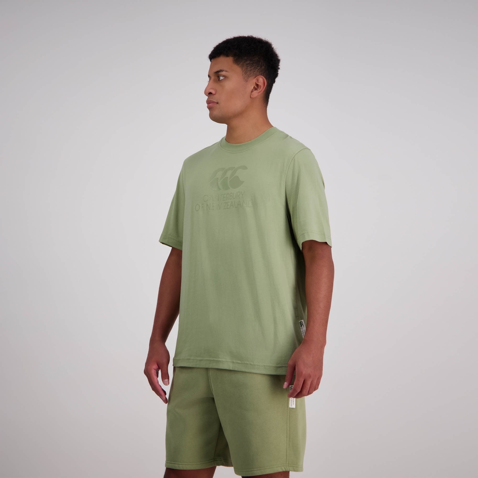 MENS CNZ LARGE LOGO T-SHIRT OIL GREEN