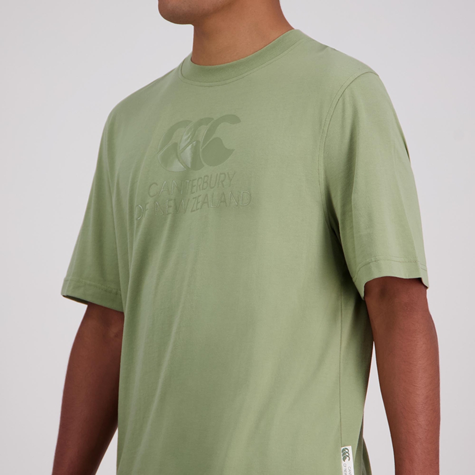 MENS CNZ LARGE LOGO T-SHIRT OIL GREEN