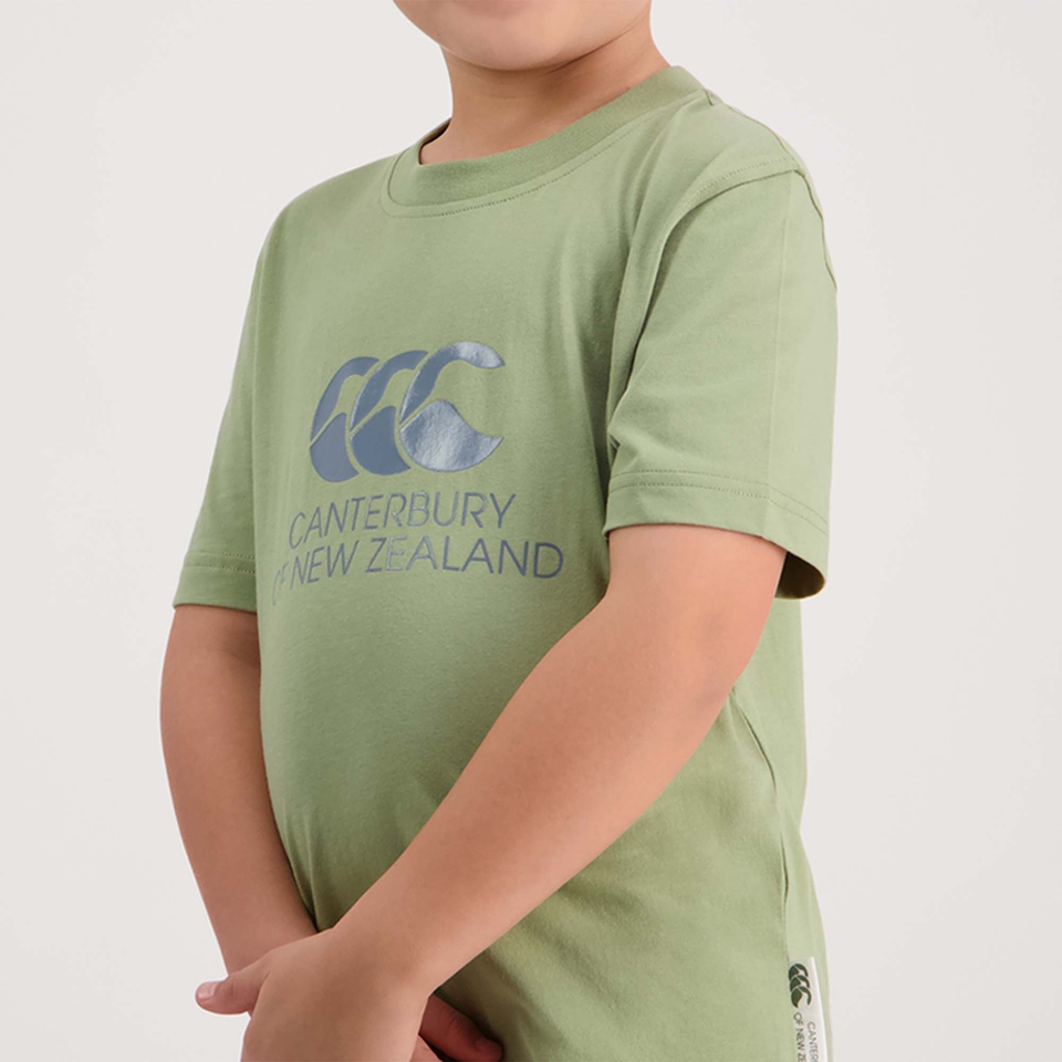 KIDS CNZ LARGE LOGO T-SHIRT OIL GREEN