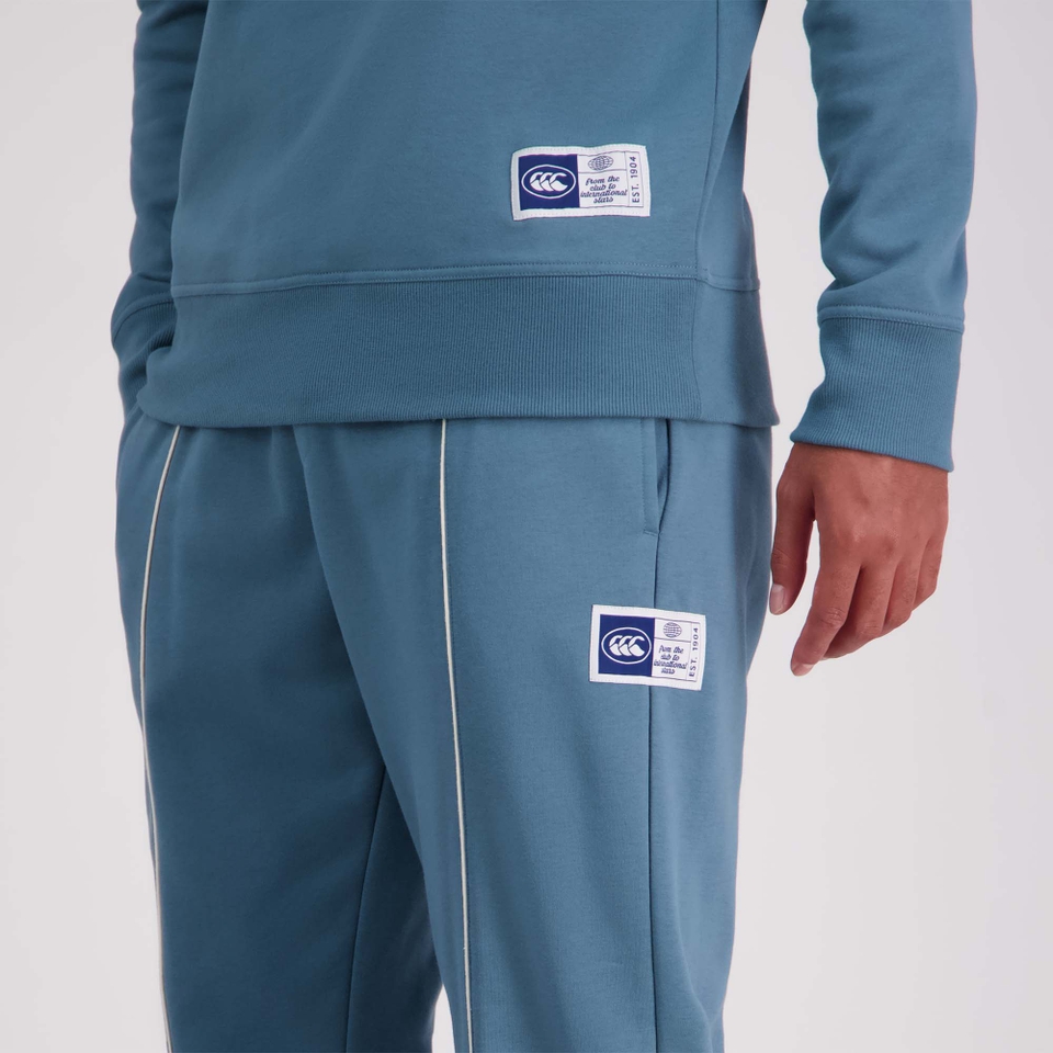 MENS CAPTAIN 32IN PIPED TRACKPANT HYDRO