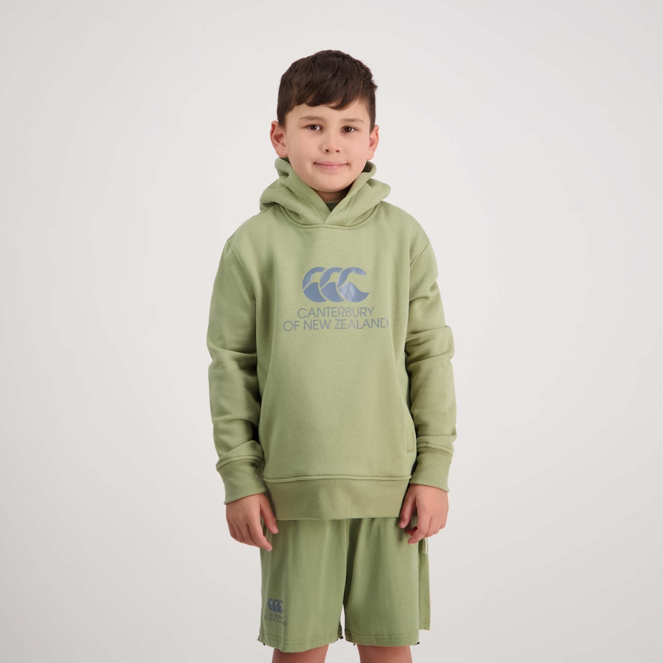 KIDS CNZ LARGE LOGO HOODIE OIL GREEN