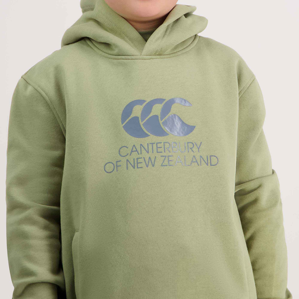 KIDS CNZ LARGE LOGO HOODIE OIL GREEN