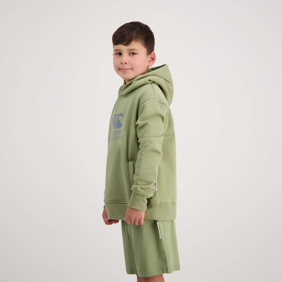 KIDS CNZ LARGE LOGO HOODIE OIL GREEN
