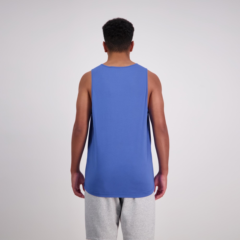 MENS BRUSH STROKE SINGLET BRIGHT COBALT