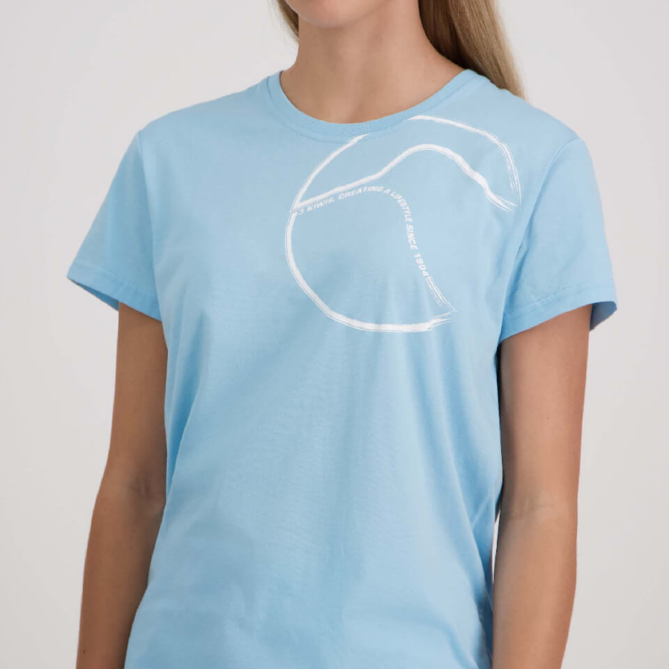 Women Brush Stroke T-Shirt Sky Blue