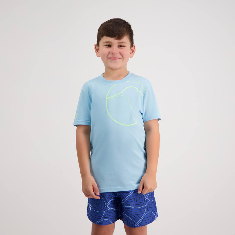 Kids Brush Stroke T-Shirt Sky Blue