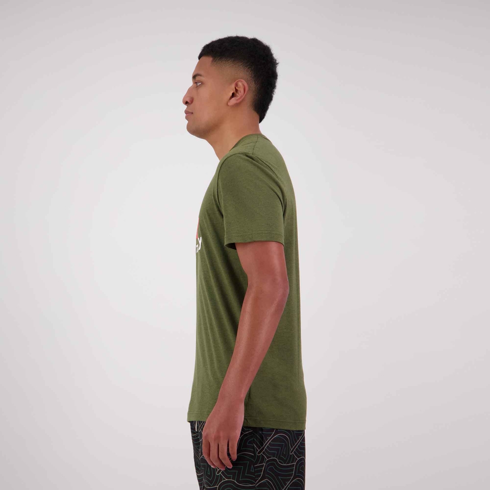 Mens Logo T-Shirt Khaki Marl