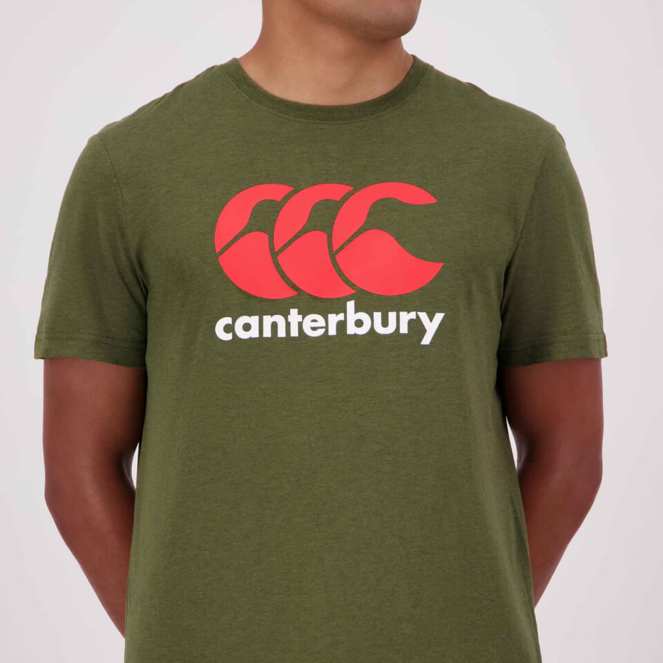 Mens Logo T-Shirt Khaki Marl