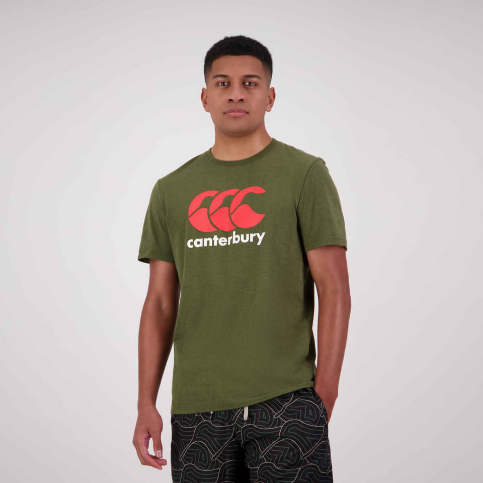 Mens Logo T-Shirt Khaki Marl