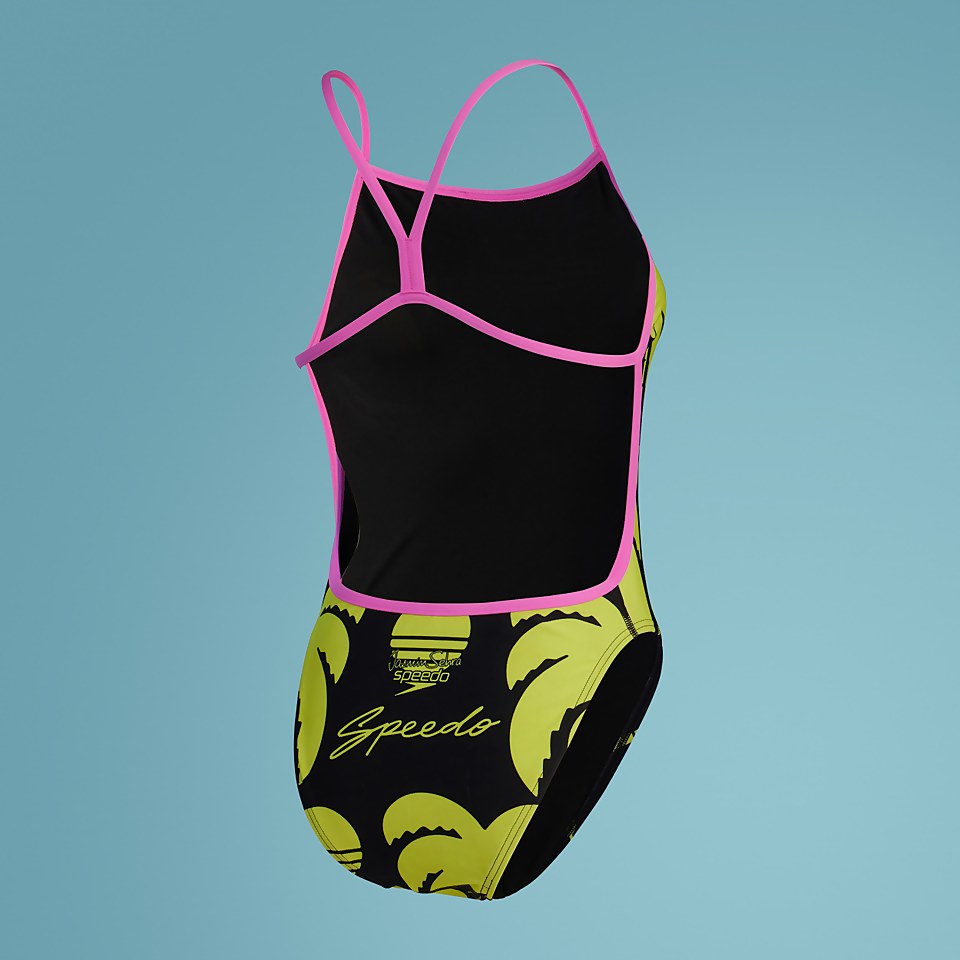 Speedo x Jasmin Sehra Palm Tree Print V Back Swimsuit