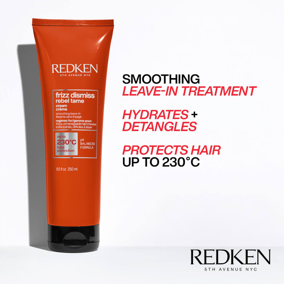 Redken Frizz Dismiss Shampoo, Conditioner, Treatment and Hair Serum Routine for Smoothing Frizzy Hair
