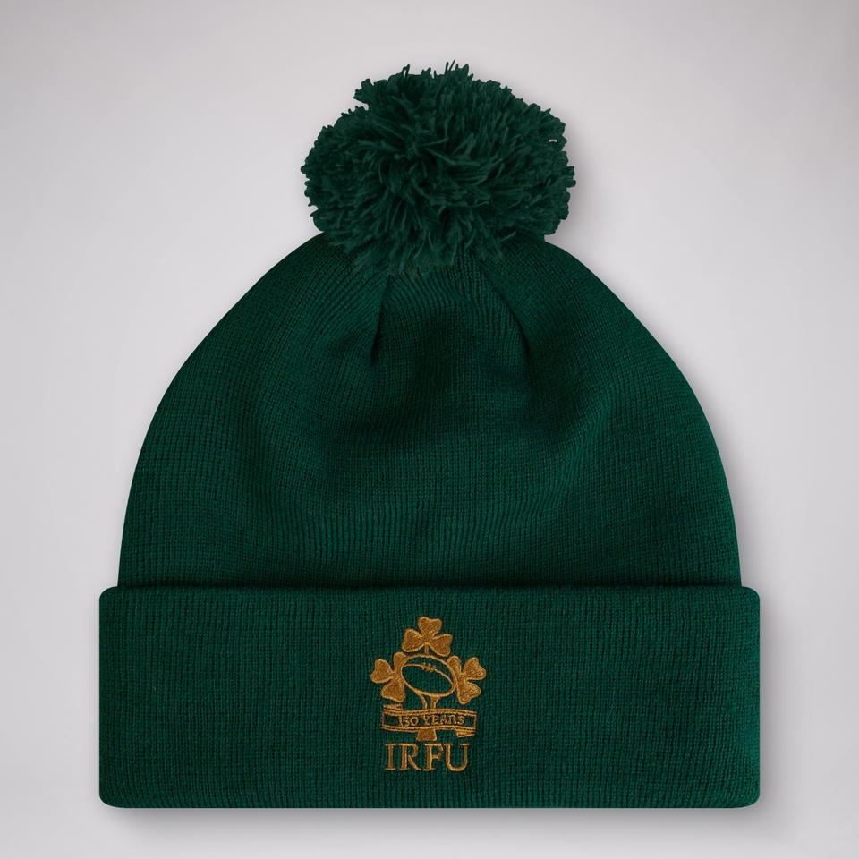 ADULT UNISEX IRELAND 150TH BOBBLE HAT GREEN