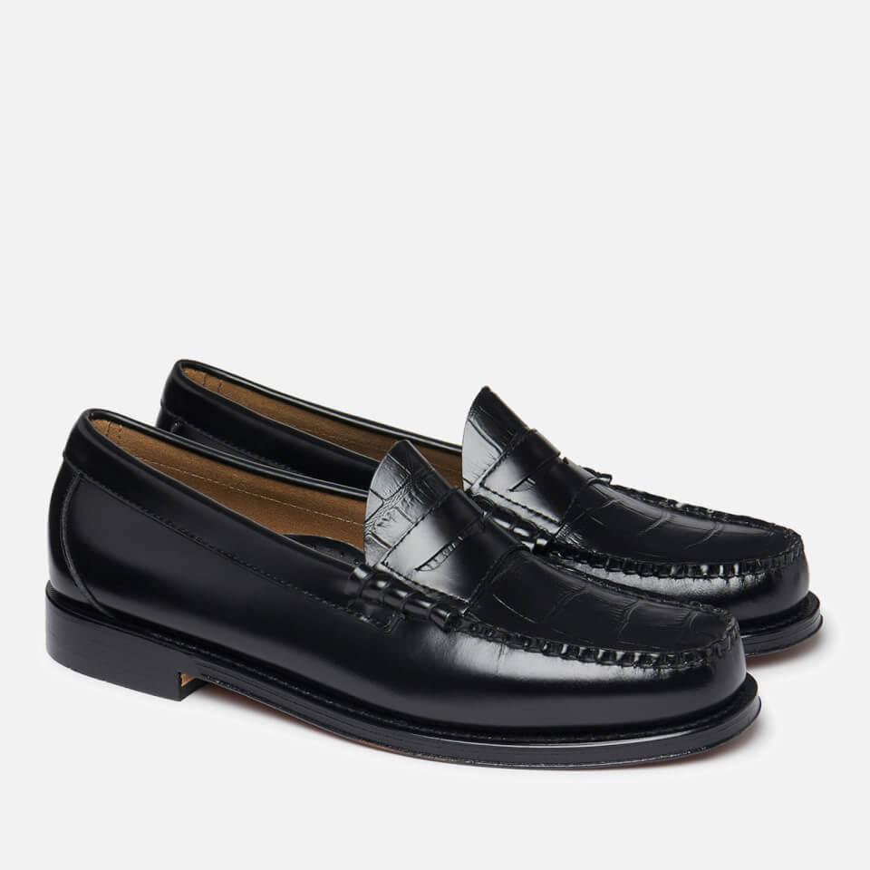G.H Bass Men's Larson Croc Moc Mix Loafers - Black