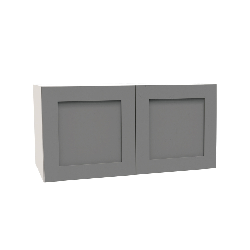 House Beautiful Realm Double Bridging Unit, White Carcass, Grey Shaker Door (W) 900mm x (H) 450mm