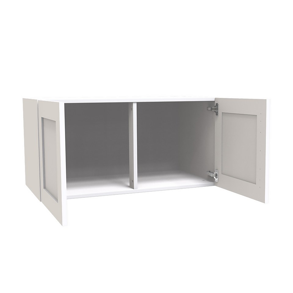 House Beautiful Realm Double Bridging Unit, White Carcass, White Shaker Door (W) 900mm x (H) 450mm