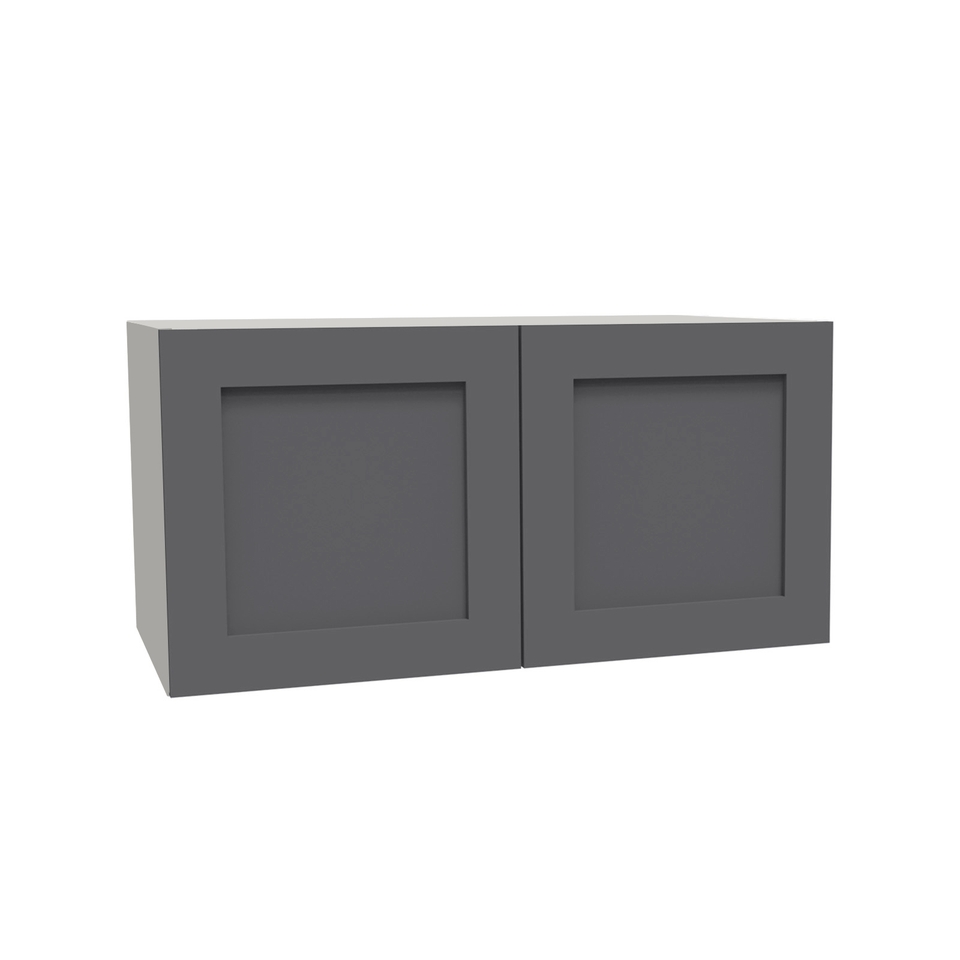 House Beautiful Realm Double Bridging Unit, Grey Carcass, Carbon Grey Shaker Door (W) 900mm x (H) 450mm