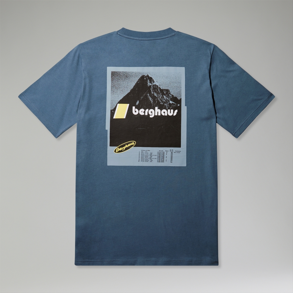 Unisex Climbing Record Short Sleeve T-Shirt - Blue