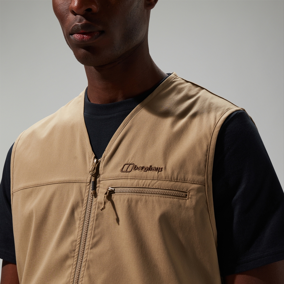 Unisex Utility Pocket Vest Brown