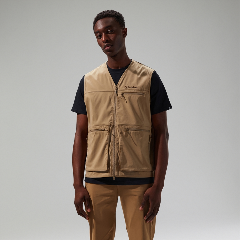 Unisex Utility Pocket Vest Brown