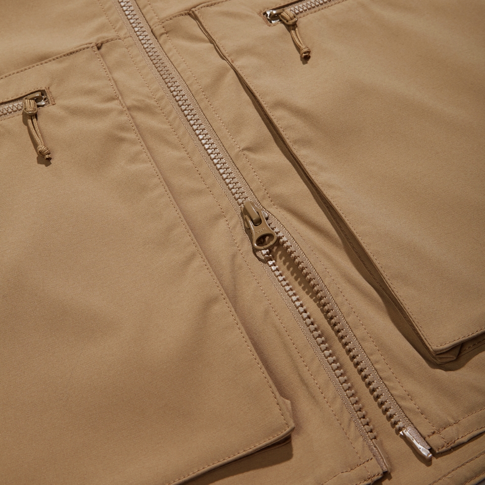 Unisex Utility Pocket Vest Brown