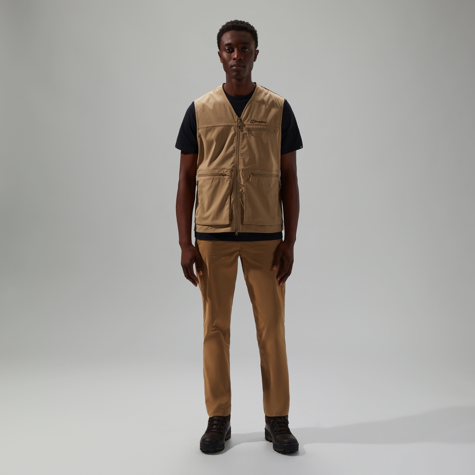 Unisex Utility Pocket Vest Brown