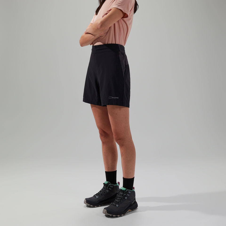 Wandermoor Wind Damen-Shorts Schwarz/Grau