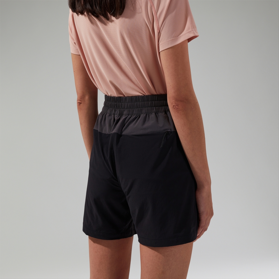 Wandermoor Wind Damen-Shorts Schwarz/Grau