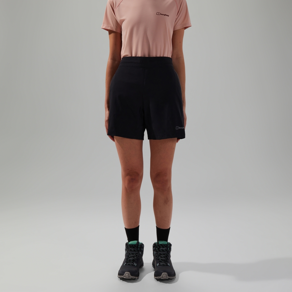 Wandermoor Wind Damen-Shorts Schwarz/Grau